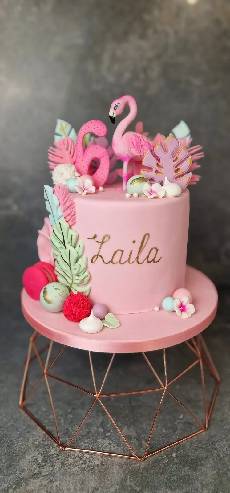 Flamingo-Torte zum Kindergeburtstag